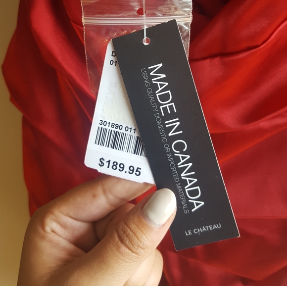 Bnwt red silk ruched strapless dress - Picture 4 of 5